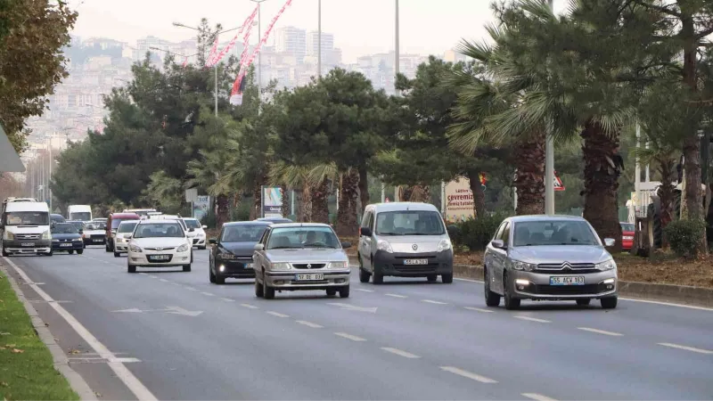 Samsun’da trafiğe kayıtlı araç sayısı 413 bini geçti