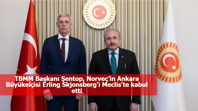 TBMM Başkanı Şentop, Norveç’in Ankara Büyükelçisi Erling Skjonsberg’i Meclis’te kabul etti