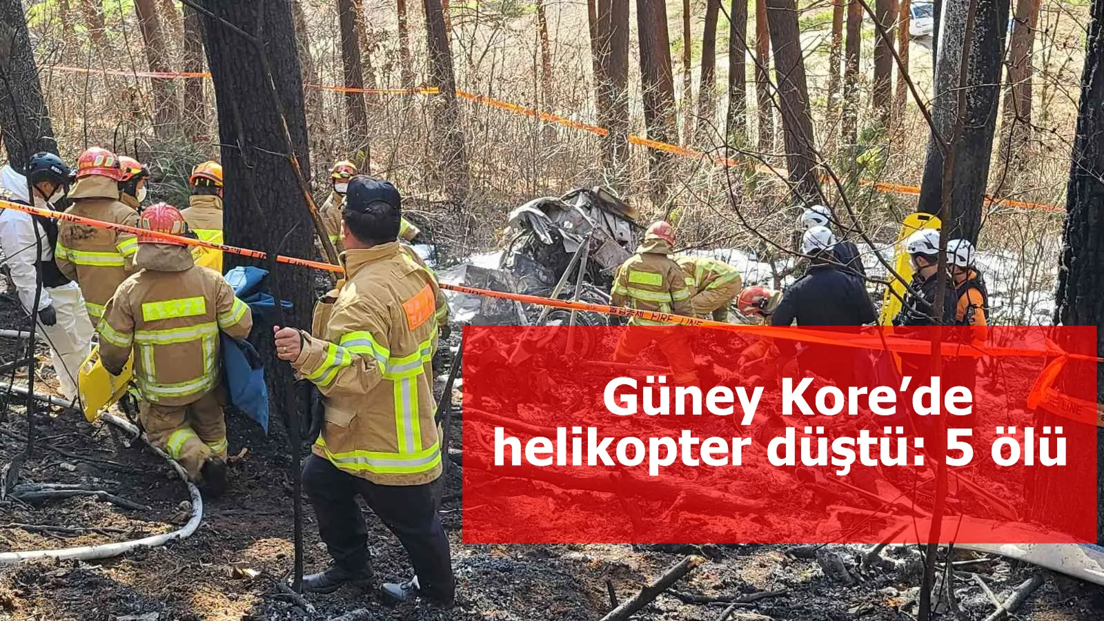 Güney Kore’de helikopter düştü: 5 ölü