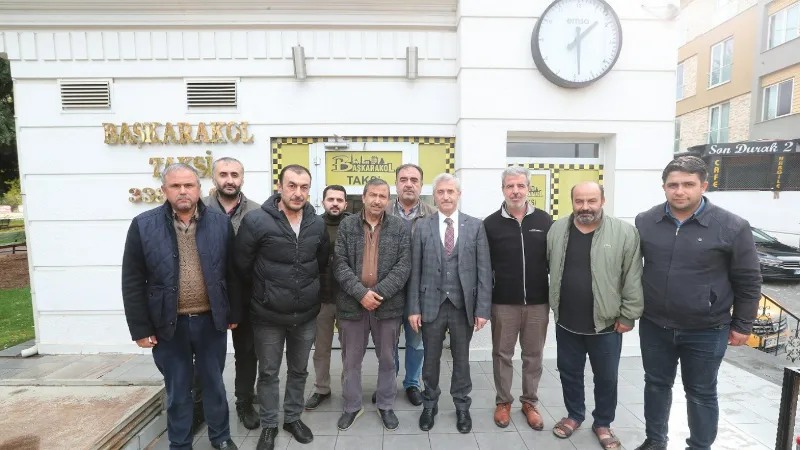 Başkan Tahmazoğlu taksici esnafı ile buluştu