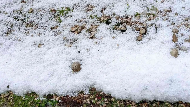 Antalya’da dolu, portakal bahçelerine ve seralara zarar verdi