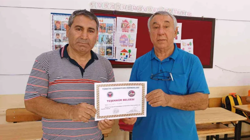 Serdar Ünsal’dan Nevzat Turan’a teşekkür belgesi