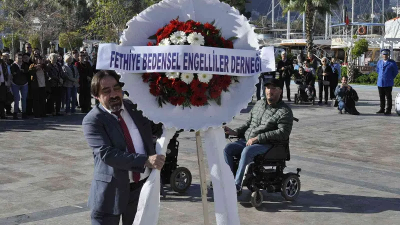 Fethiye’de, 3 Aralık Dünya Engelliler Günü’nde tören düzenlendi
