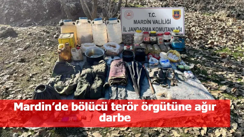 Mardin’de bölücü terör örgütüne ağır darbe