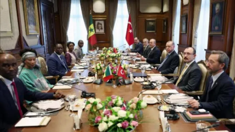 Cumhurbaşkanı Erdoğan,  Senegal Cumhurbaşkanı Macky Sall onuruna öğle yemeği verdi