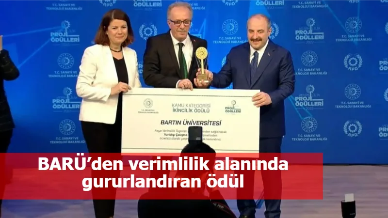 BARÜ’den verimlilik alanında gururlandıran ödül