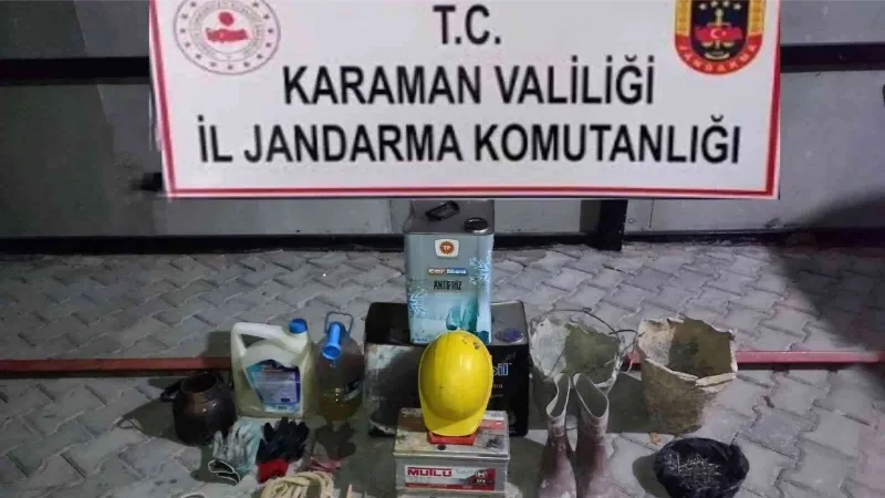 Karaman’da kaçak kazı operasyonu