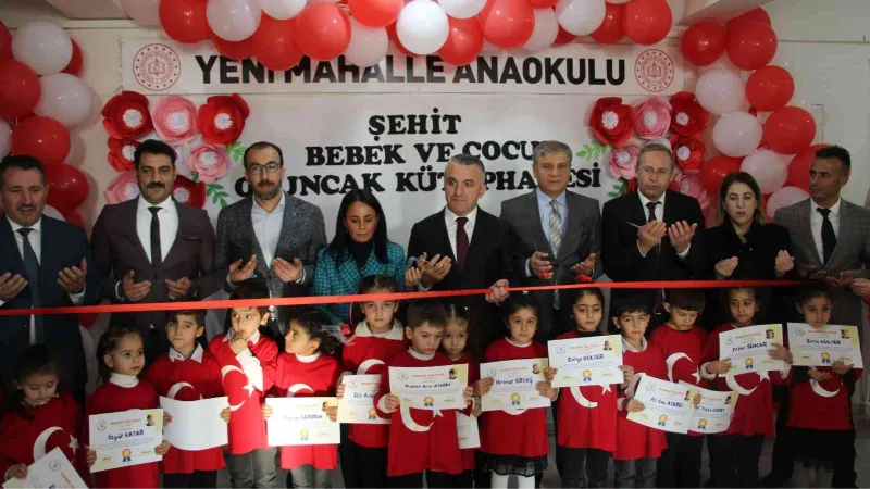 Şehit bebek ve çocukların ismi verilen kütüphanenin açılışı yapıldı