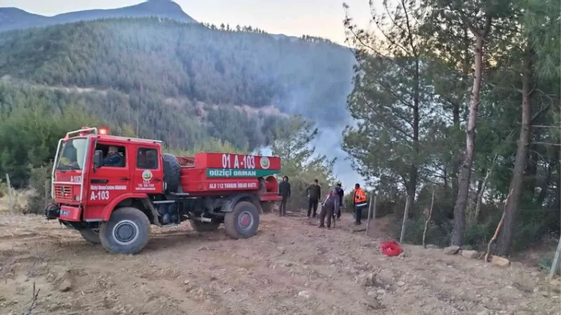 Osmaniye’nin Düziçi ilçesinde ormanlık alanda çıkan yangın kontrol altına alındı