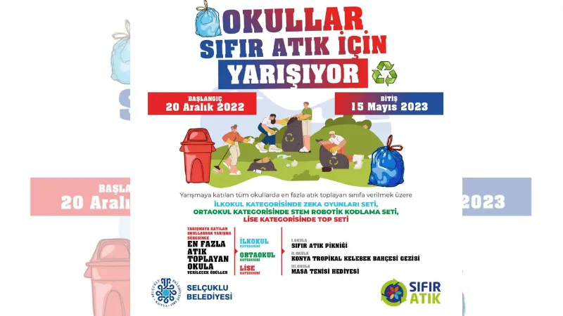 Selçuklu’da okullar sıfır atık için yarışıyor