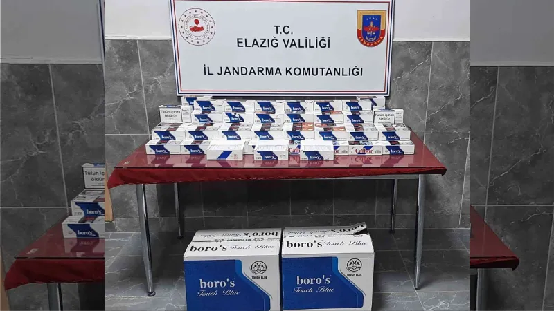 Elazığ’da bin paket bandrolsüz sigara ele geçirildi