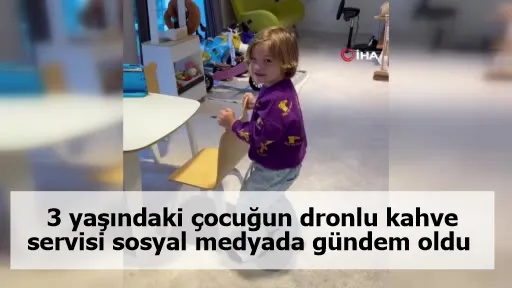 AK Partili vekilin çocuğunun dronlu kahve servisi sosyal medyada gündem oldu