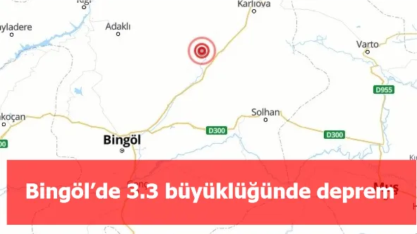 Bingöl’de 3.3 büyüklüğünde deprem