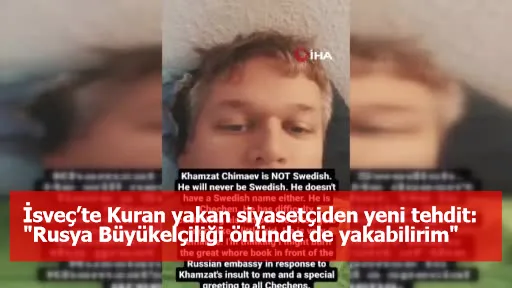 İsveç’te Kuran yakan siyasetçiden yeni tehdit: "Rusya Büyükelçiliği önünde de yakabilirim"