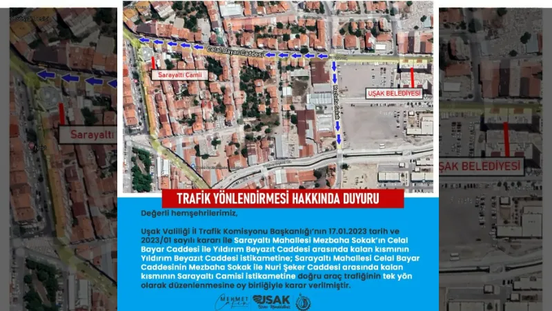 Kentsel dönüşüm alanında yeni trafik düzenlenmesi yapıldı