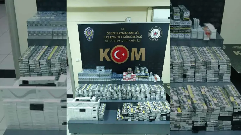 Kocaeli’de 3 bin 109 paket kaçak sigara ele geçirildi