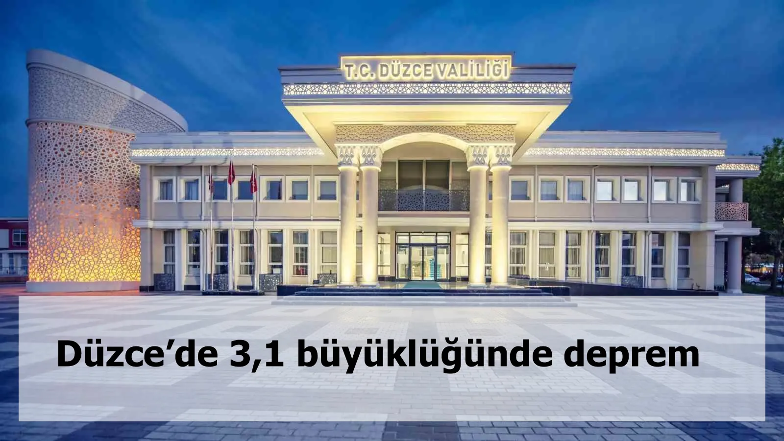 Düzce’de 3,1 büyüklüğünde deprem