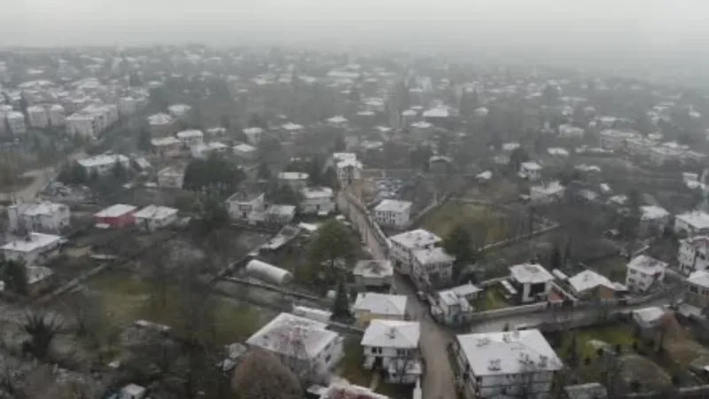 Safranbolu’ya sezonun ilk karı düştü