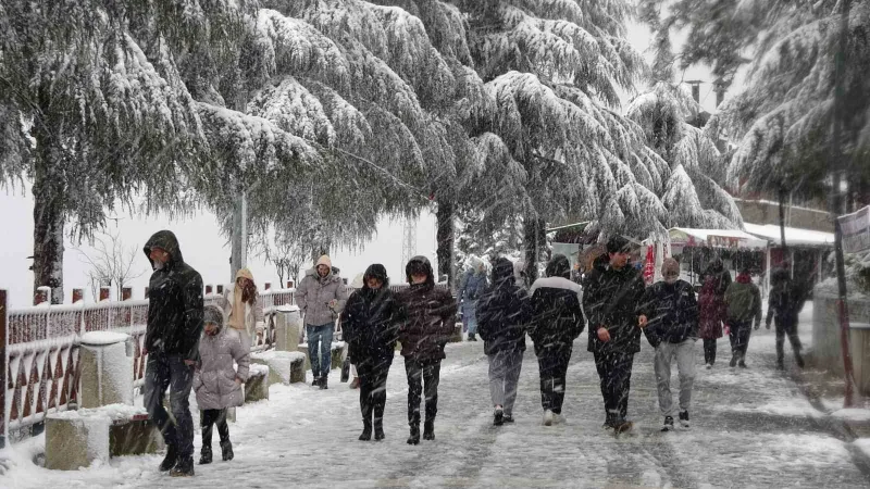 Ordu’da kar güzelliği: Boztepe beyaz gelinliğini giydi