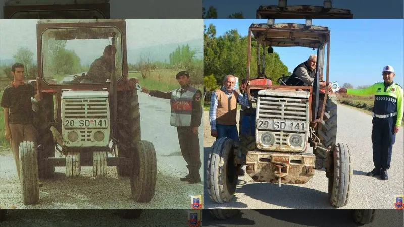23 yıl sonra aynı yerde traktörüyle denetime takıldı