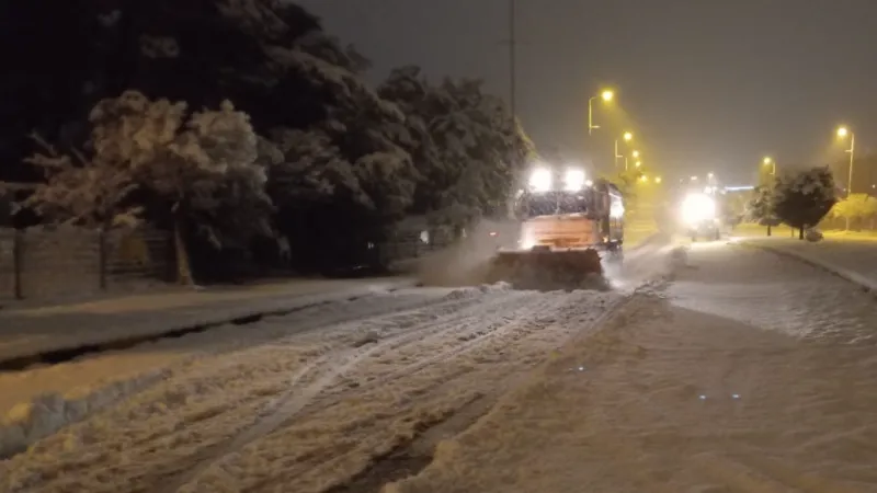 Gaziantep’te yoğun karla mücadele