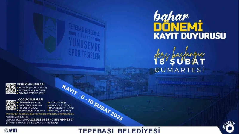 Yunus Emre’de bahar dönemi kurs kayıtları başlıyor