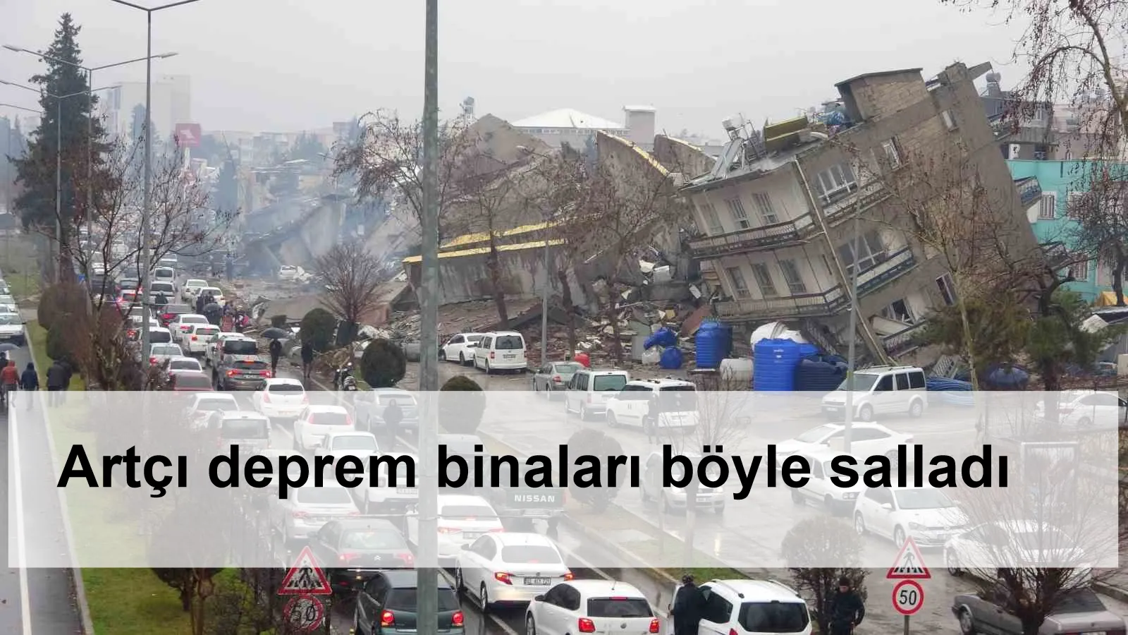 Artçı deprem binaları böyle salladı