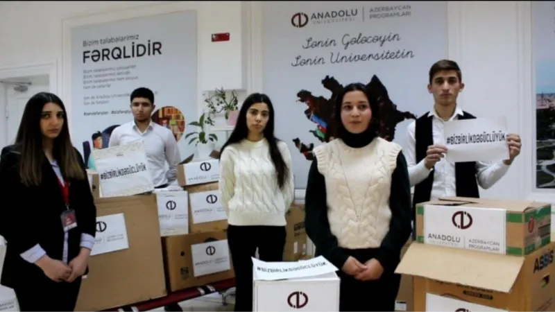 Açıköğretim Sistemi Azerbaycan Programları ailesinden depremzedelere yardım
