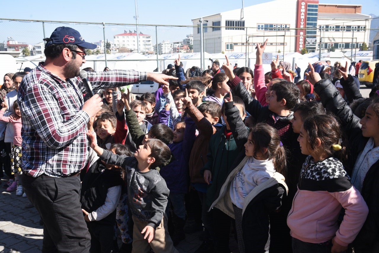 Osmaniye Belediyesinden, depremzede çocuklara yönelik moral etkinlikleri