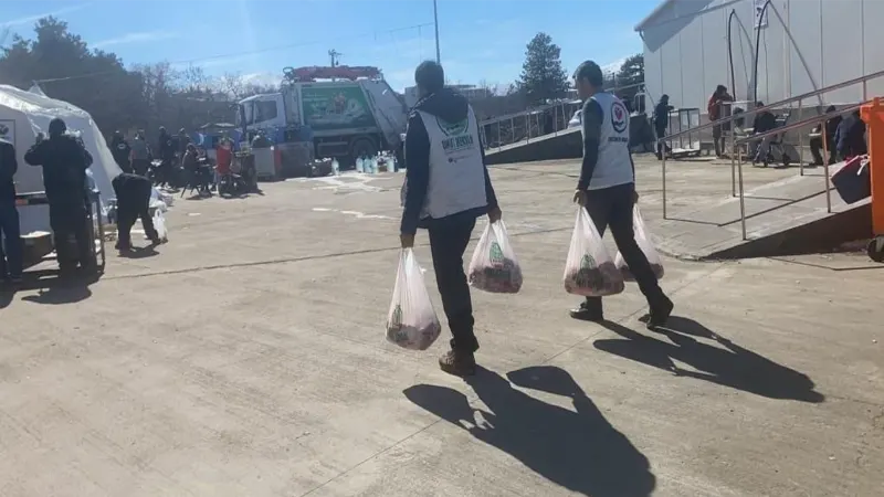 Elazığ’dan Malatya’daki depremzedelere yardım