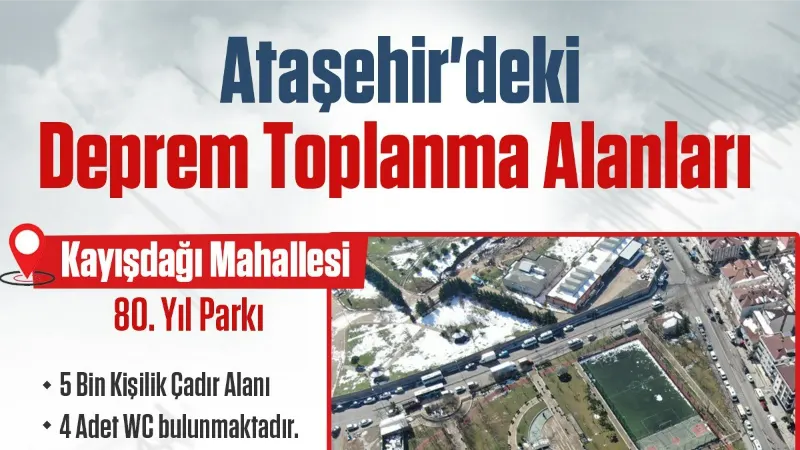 Ataşehir’deki afet ve acil durum toplanma alanları güncellendi