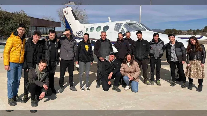 Lise öğrencileri İspanya’da uçak bakım stajı yaptı