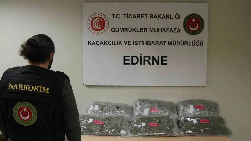 Kapıkule Gümrük Kapısı’nda 13 kilogram esrar ele geçirildi