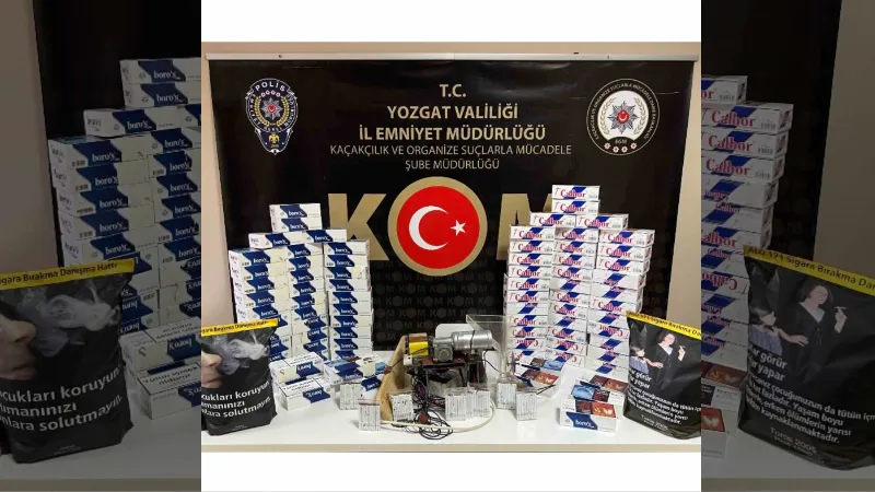 Yozgat’ta 16 bin 400 adet boş makaron ele geçirildi