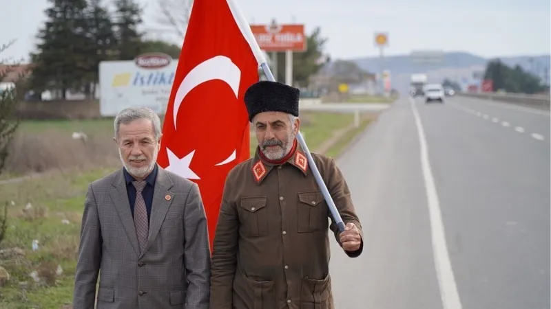 Dededen toruna vefa için 5. kez yürüyen Gümüş, Keşan’a ulaştı