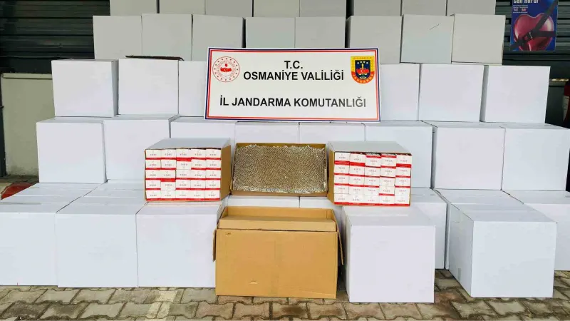 Osmaniye’de 1 milyon 296 bin adet kaçak makaron ele geçirildi