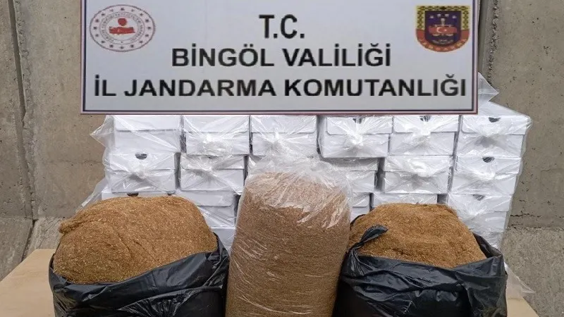 Bingöl’de 55 kilogram kaçak tütün ele geçirildi