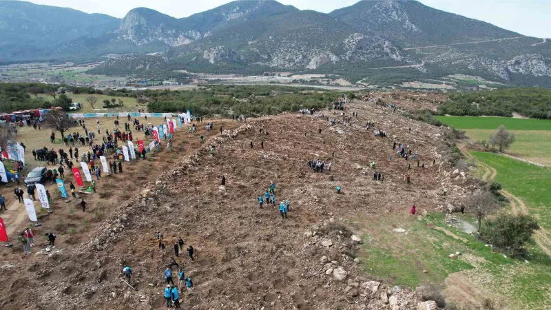 Denizli’de Deprem Şehitleri Hatıra Ormanında ilk fidanlar toprakla buluştu