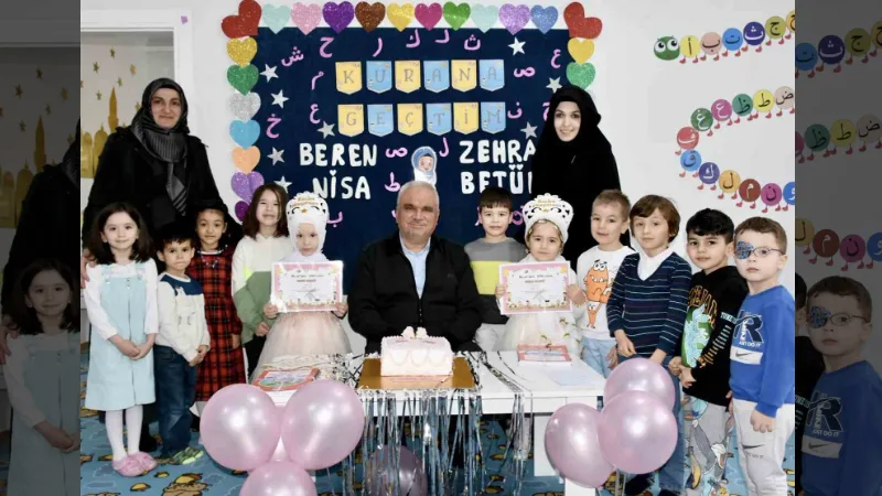 Minikler Kur’an-ı Kerim’e geçmenin sevincini yaşadı