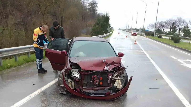 Samsun da trafik kazası: 2 yaralı