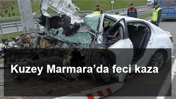 Kuzey Marmara’da feci kaza: Motor otomobilden ayrılarak yola savruldu
