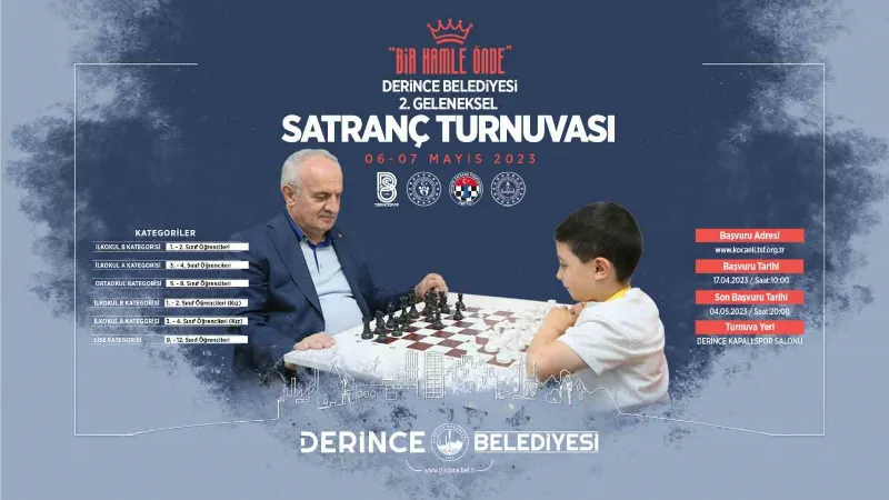 Derince’de satranç heyecanı yaşanacak