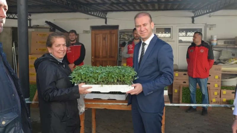 Köyceğiz’de Ata tohumu fidesi dağıtıldı