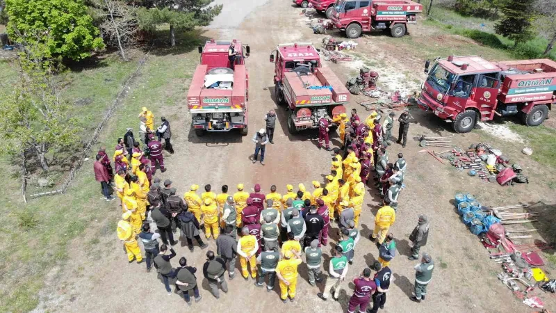 Beyşehir’de yangın işçilerinin işbaşı eğitimleri tamamlandı