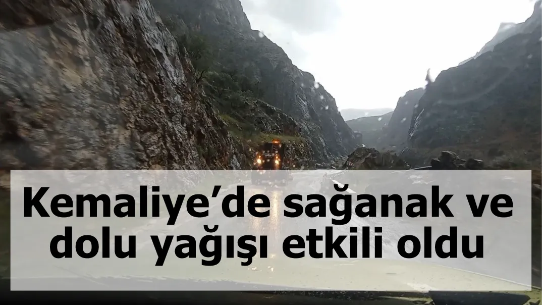 Kemaliye’de sağanak ve dolu yağışı etkili oldu