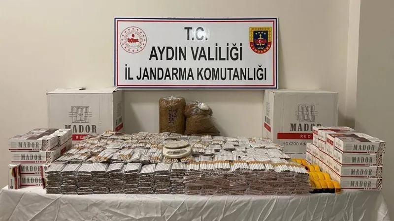 Aydın’da 1 milyon 127 bin adet içi doldurulmuş makaron ele geçirildi