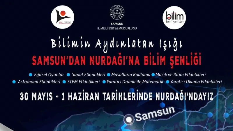 Samsun’dan Nurdağı’nda bilim şenliği