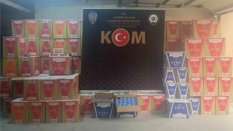 Çankırı’da 1 milyon 40 bin dal kaçak makaron ele geçirildi: 2 gözaltı