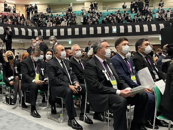 Çavuşoğlu, Japonya’nın eski Başbakanı Şinzo Abe’nin cenaze törenine katıldı