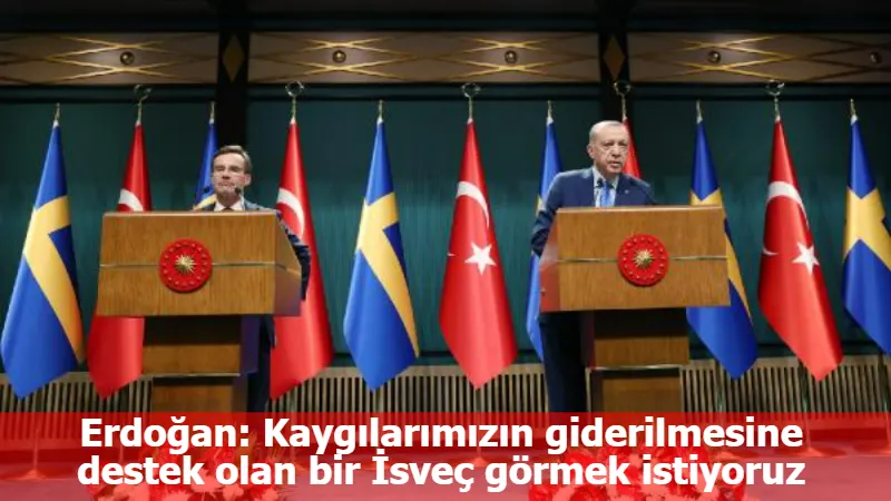 Erdoğan: Kaygılarımızın giderilmesine destek olan bir İsveç görmek istiyoruz